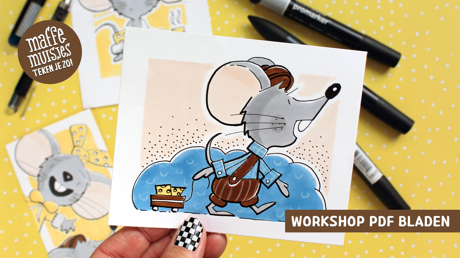 PDF-Werkbladen maffe muisjes tekenen