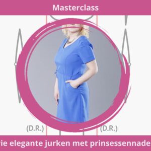 Drie jurken met prinsessennaden vanaf grondpatroon tekenen