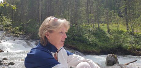 Jacqueline bij waterval