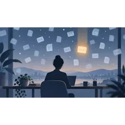 Illustratie van een silhouet omringd door gloeiende meldingsicoontjes, waarvan er één wordt uitgelicht, als beeld voor het herkennen van een belangrijke datalekmelding