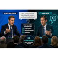 AI-imitatie van een politicus tijdens een debat over desinformatie en geloofwaardigheid