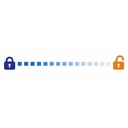 Rij vervagende blokjes tussen een gesloten en een open hangslot: de quarantaineperiode van een domein