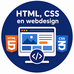 Pictogram voor de opleiding html, css en webdesign.