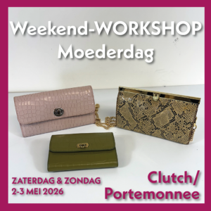 Workshop Moederdag 2026: portefeuille/clutch - leder inbegrepen