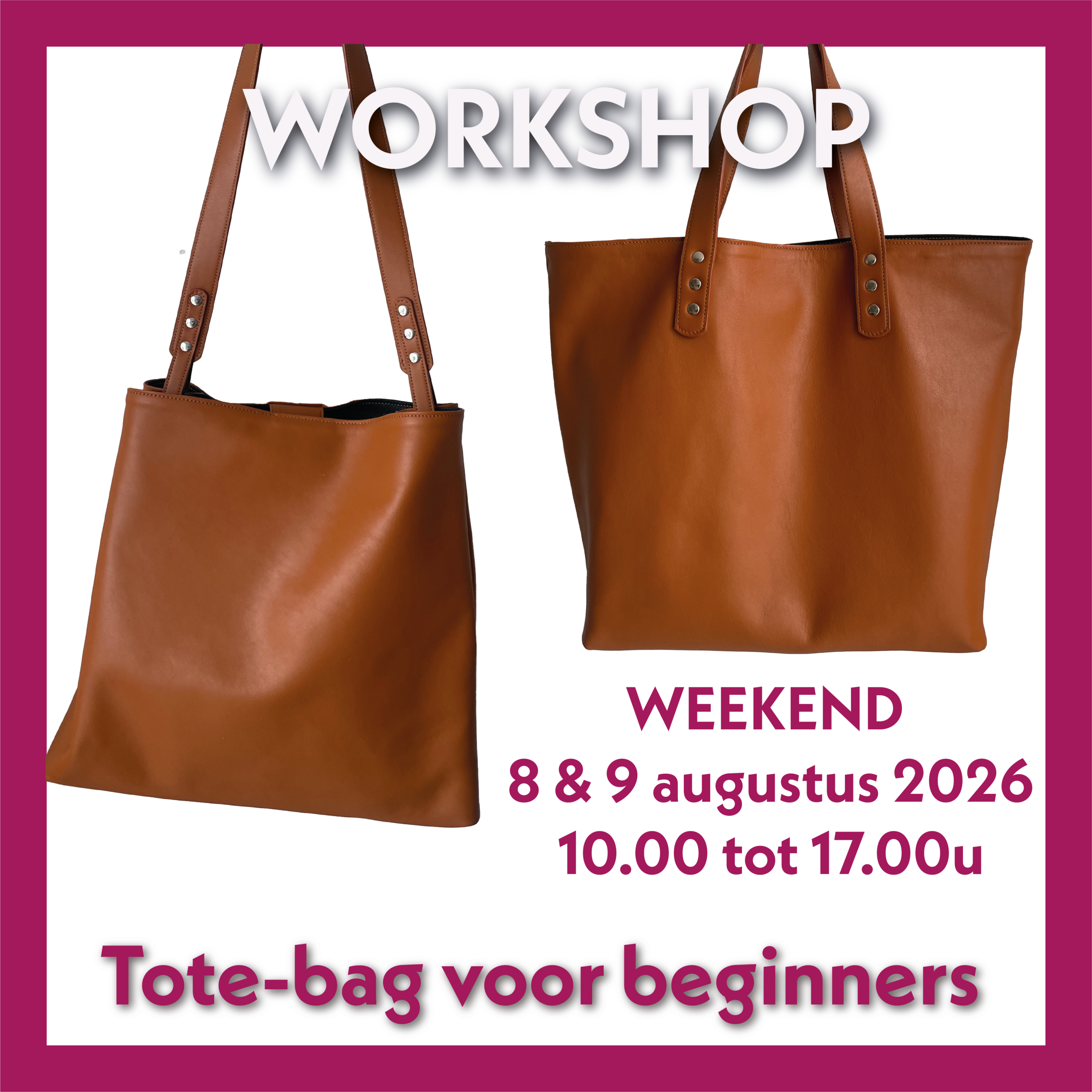 Workshop: Ontdek werken met leder – eenvoudige tote-bag