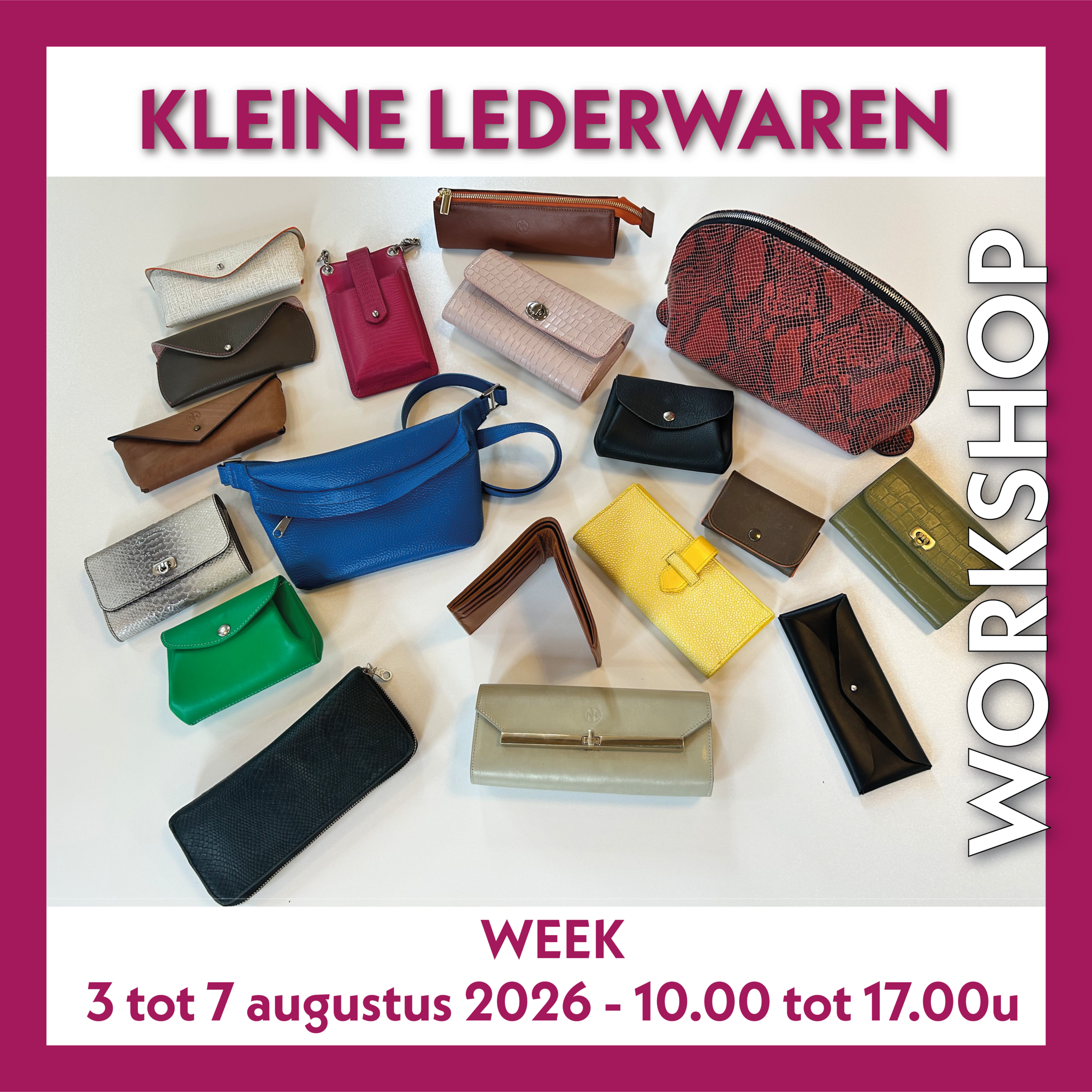 Week-workshop Kleine Lederwaren 3-7 augustus 2026
